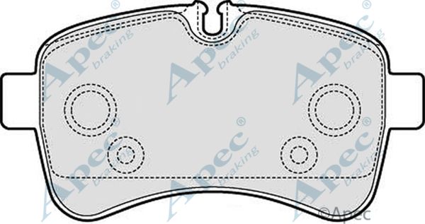 APEC BRAKING Комплект тормозных колодок, дисковый тормоз PAD1608